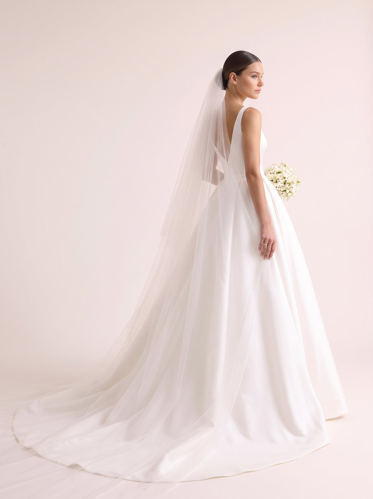 Fiores Claire ball gown wedding dress, back view