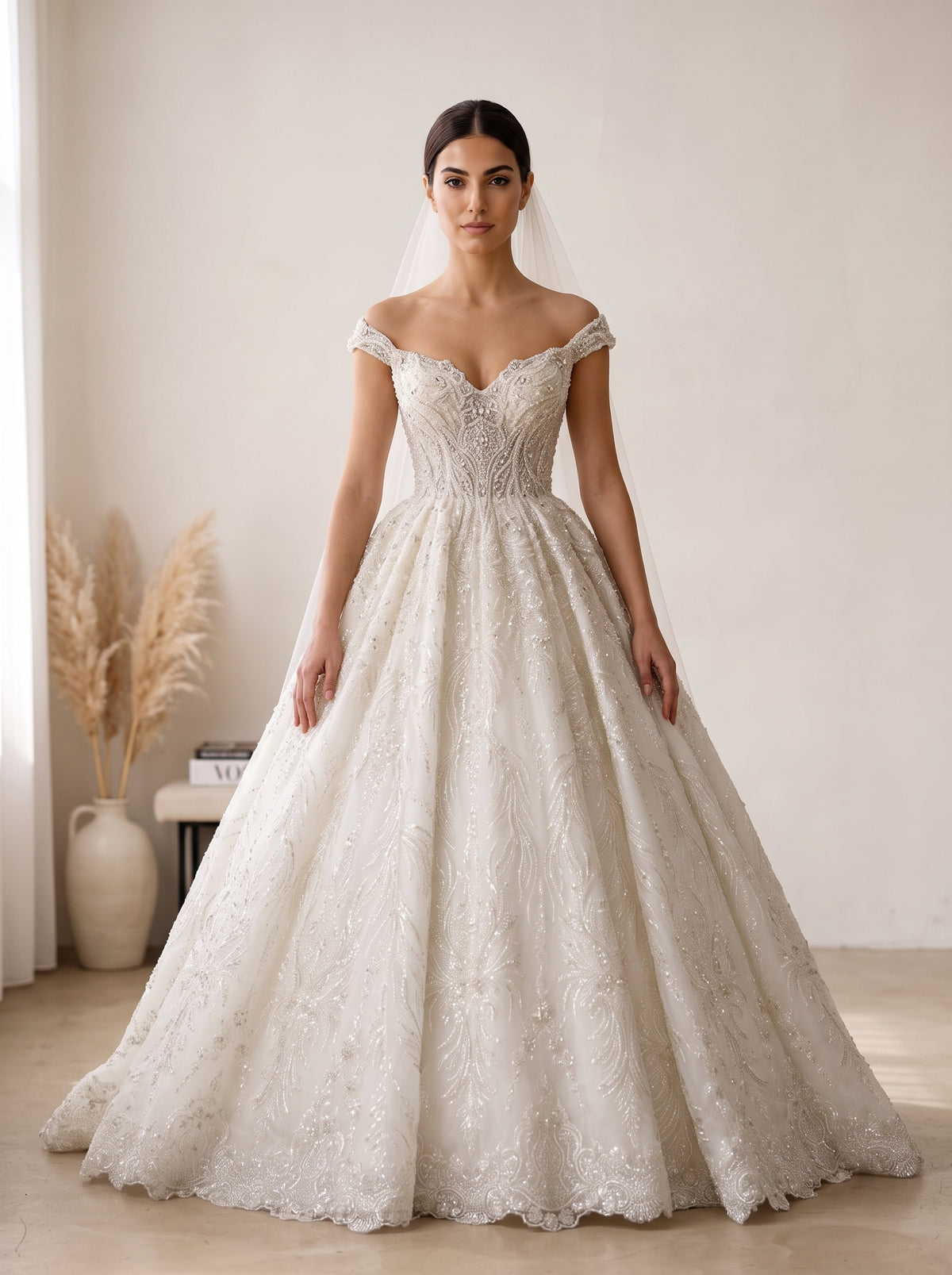 Fiores Adelina ball gown wedding dress, front view