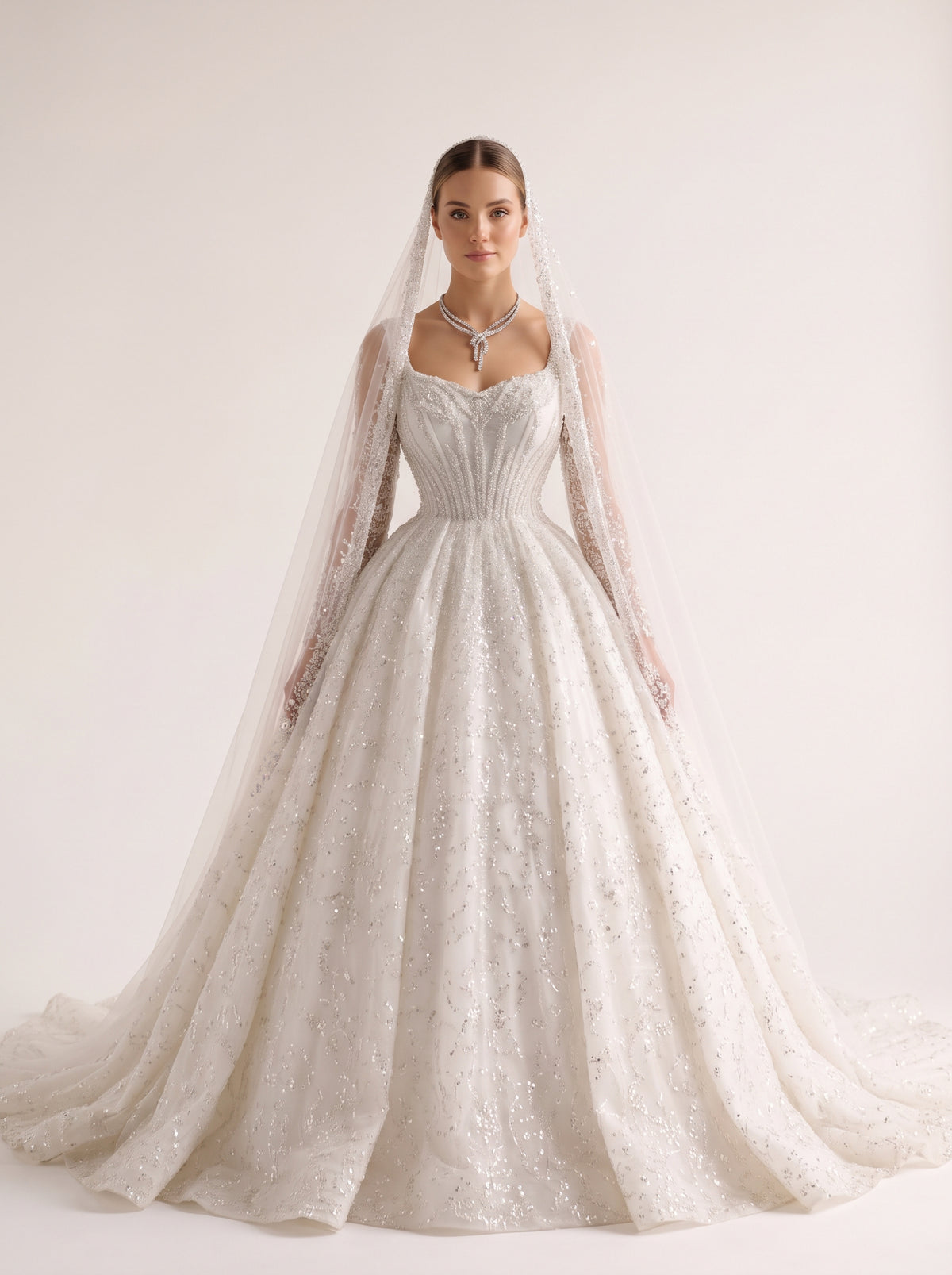 Fiores Emmeline ball gown wedding dress, front view