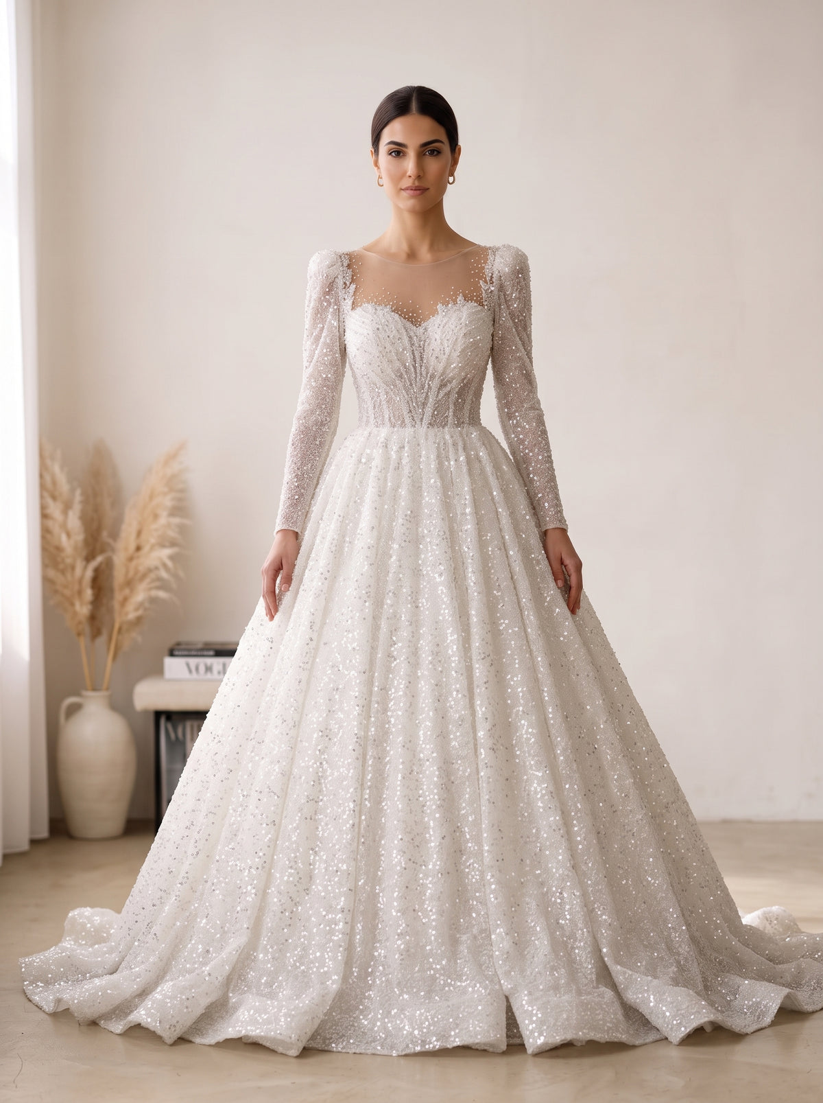 Fiores Estelle ball gown wedding dress, front view
