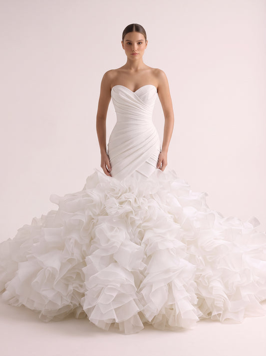 Fiores Nerissa mermaid wedding dress, front view