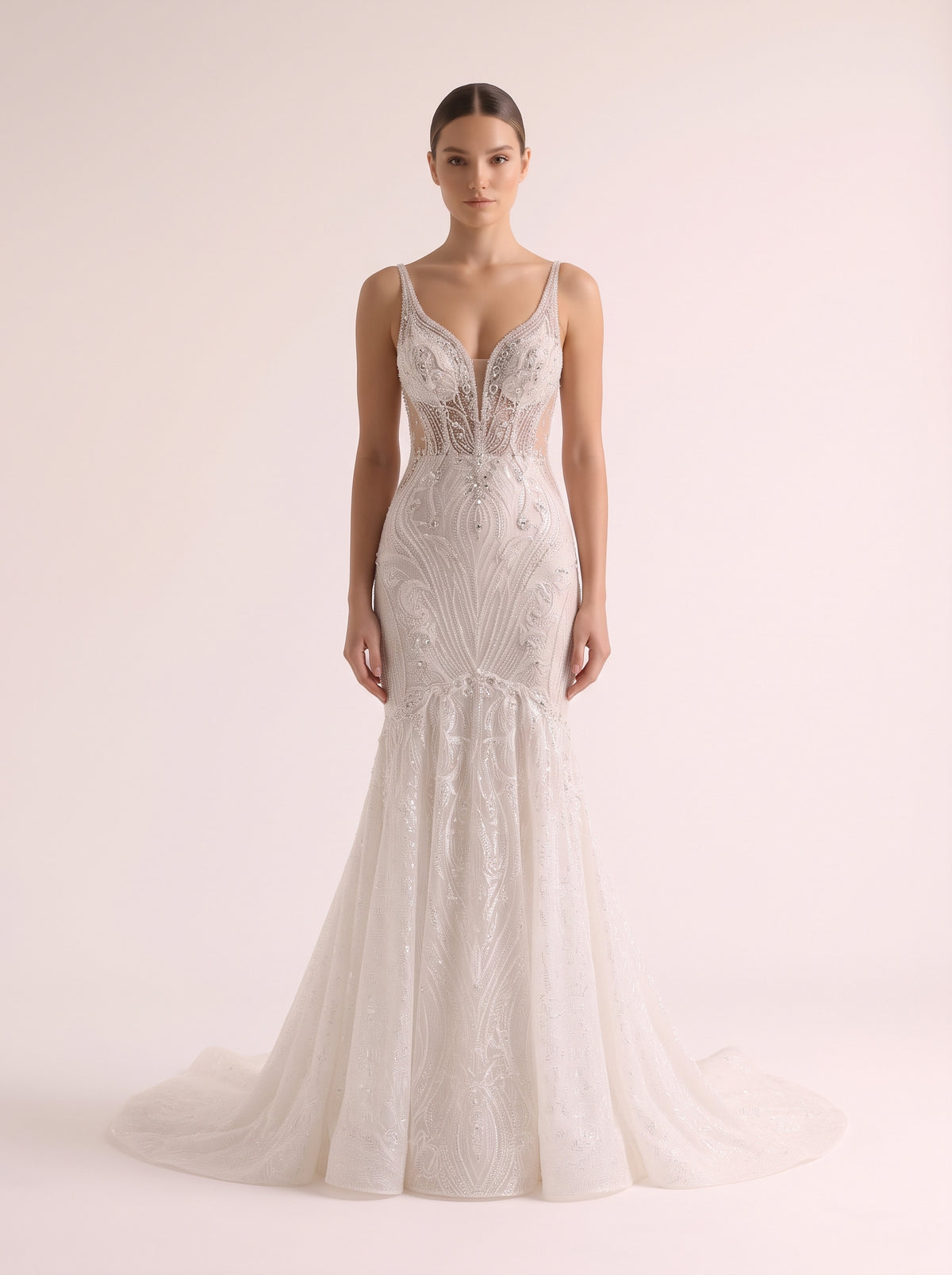 Fiores Odette mermaid wedding dress, front view