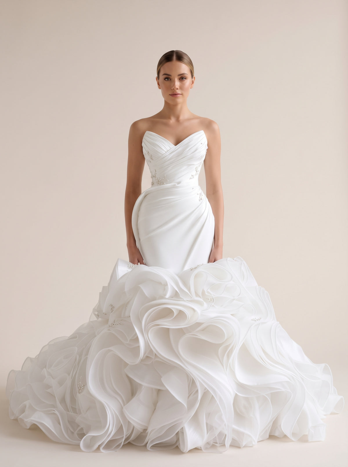 Fiores Rosabel mermaid wedding dress, front view