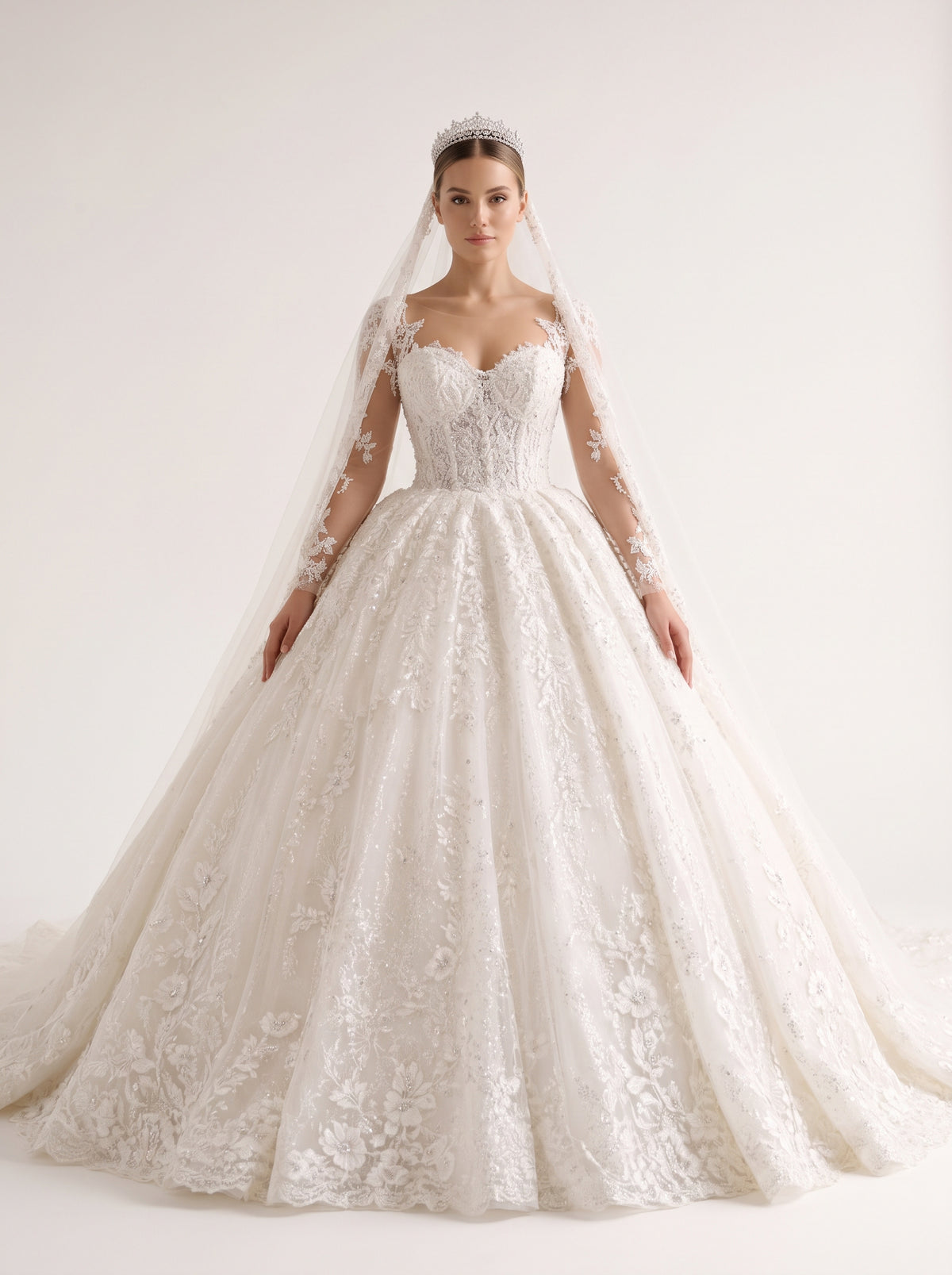 Fiores Theodora ball gown wedding dress, front view